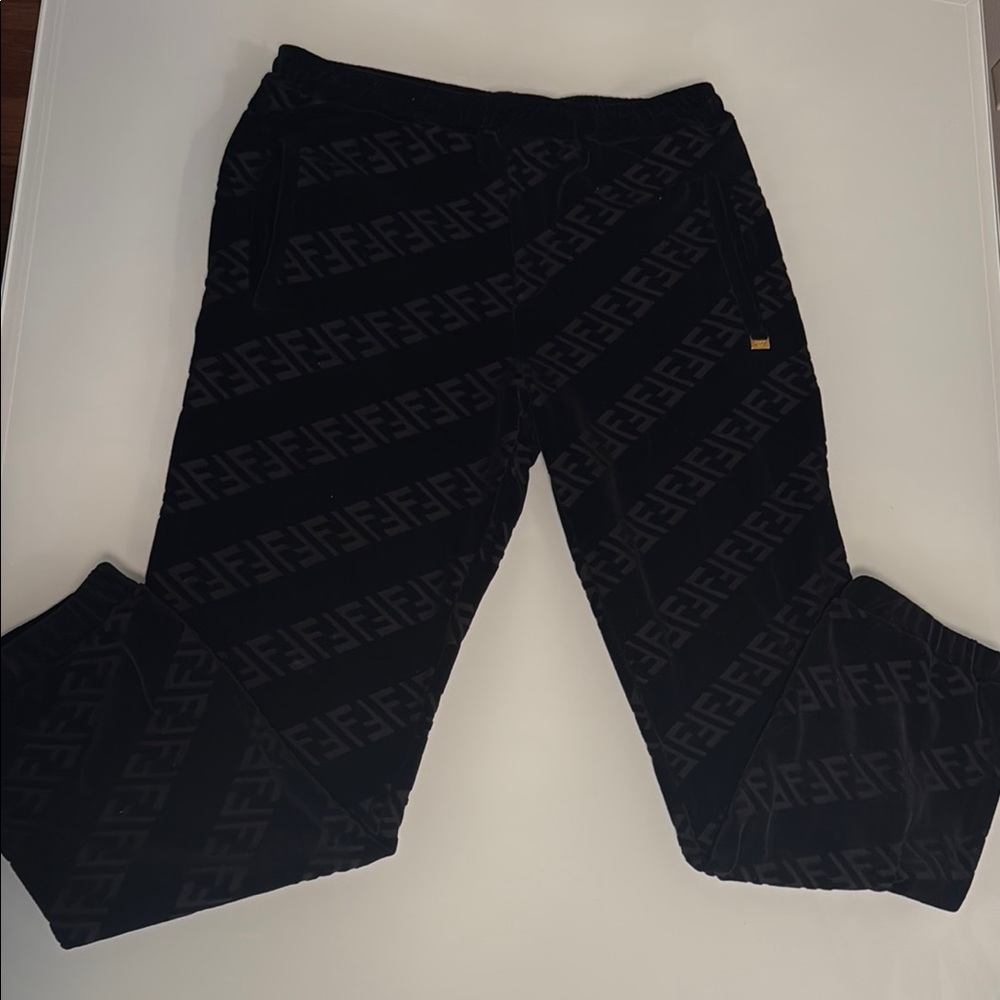 Fendi Black Monogram Joggers